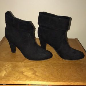 Black Booties with a cuffed ankle